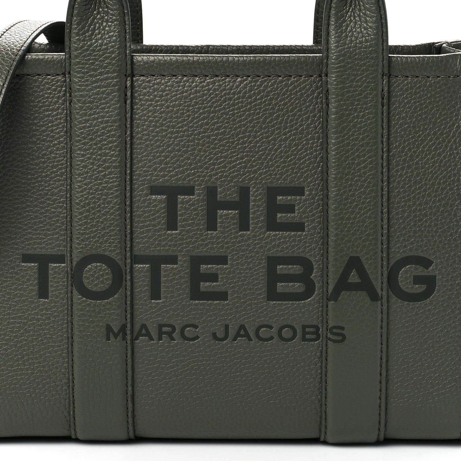Marc Jacobs Grained Calfskin Small The Tote Bag Bronze Green 10 of 13