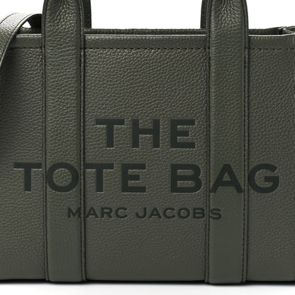 Marc Jacobs Grained Calfskin Small The Tote Bag Bronze Green 10 of 13