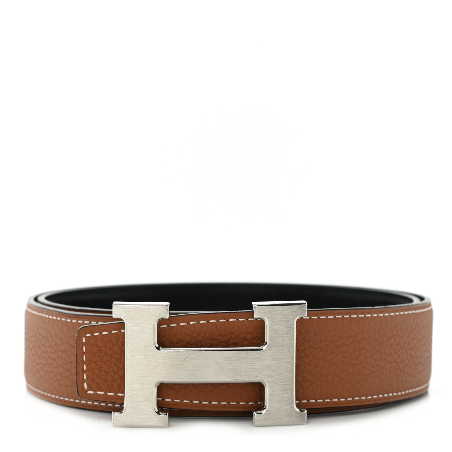 Hermes Box Togo 32mm H Belt 80 Black Gold 1 of 5