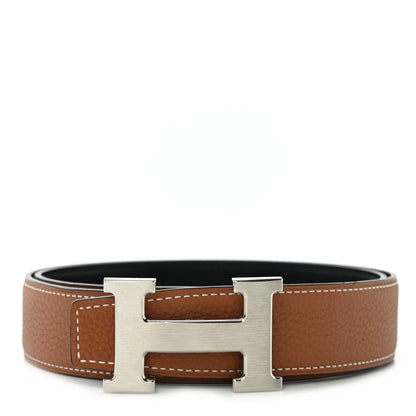Hermes Box Togo 32mm H Belt 80 Black Gold 1 of 5