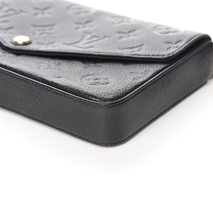 Louis Vuitton Empreinte Pochette Felicie Chain Wallet Black 8 of 11