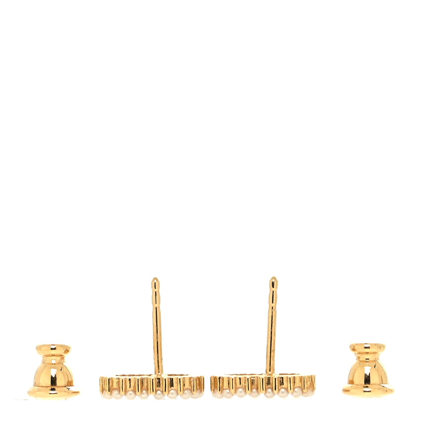 Strass Crystal CD Earrings Gold