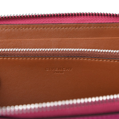 Givenchy Lambskin Logo Zip Around Wallet Fuchsia 7 of 8