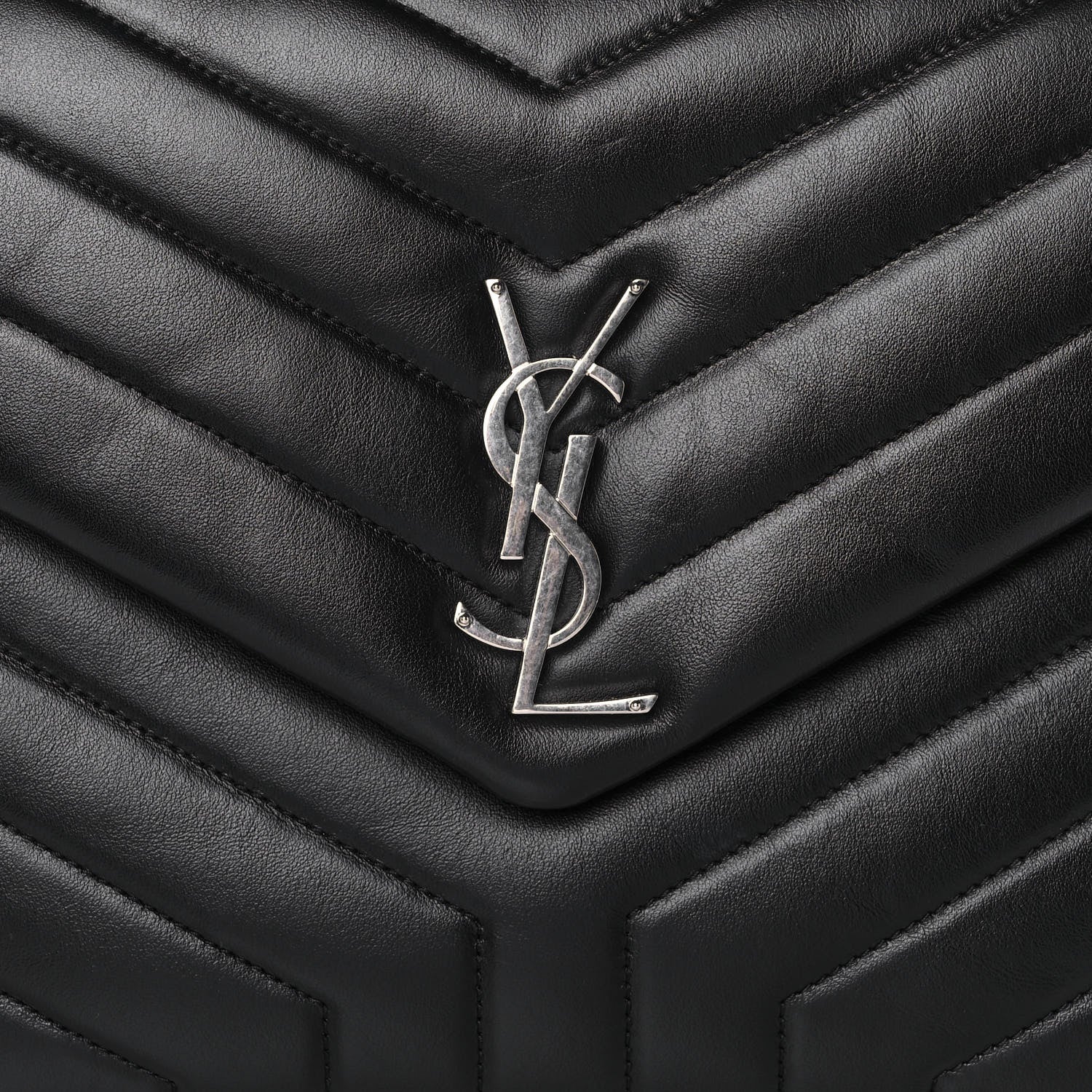 Saint Laurent Calfskin Y Quilted Monogram Medium Loulou Chain Satchel Black 10 of 15