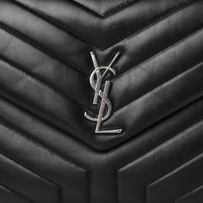 Saint Laurent Calfskin Y Quilted Monogram Medium Loulou Chain Satchel Black 10 of 15
