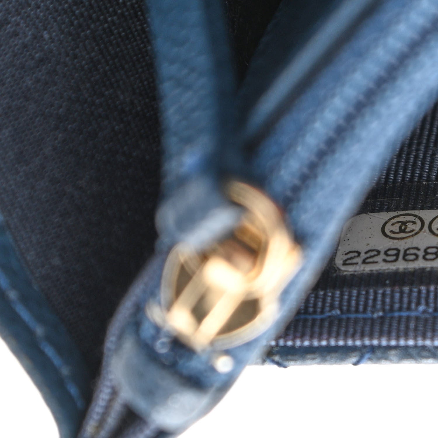 Chanel Caviar Quilted Wallet On Chain WOC Blue 7 of 11