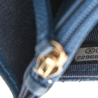 Chanel Caviar Quilted Wallet On Chain WOC Blue 7 of 11