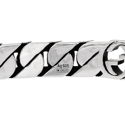 Gucci Sterling Silver Interlocking G Cuff Bracelet 17 4 of 4