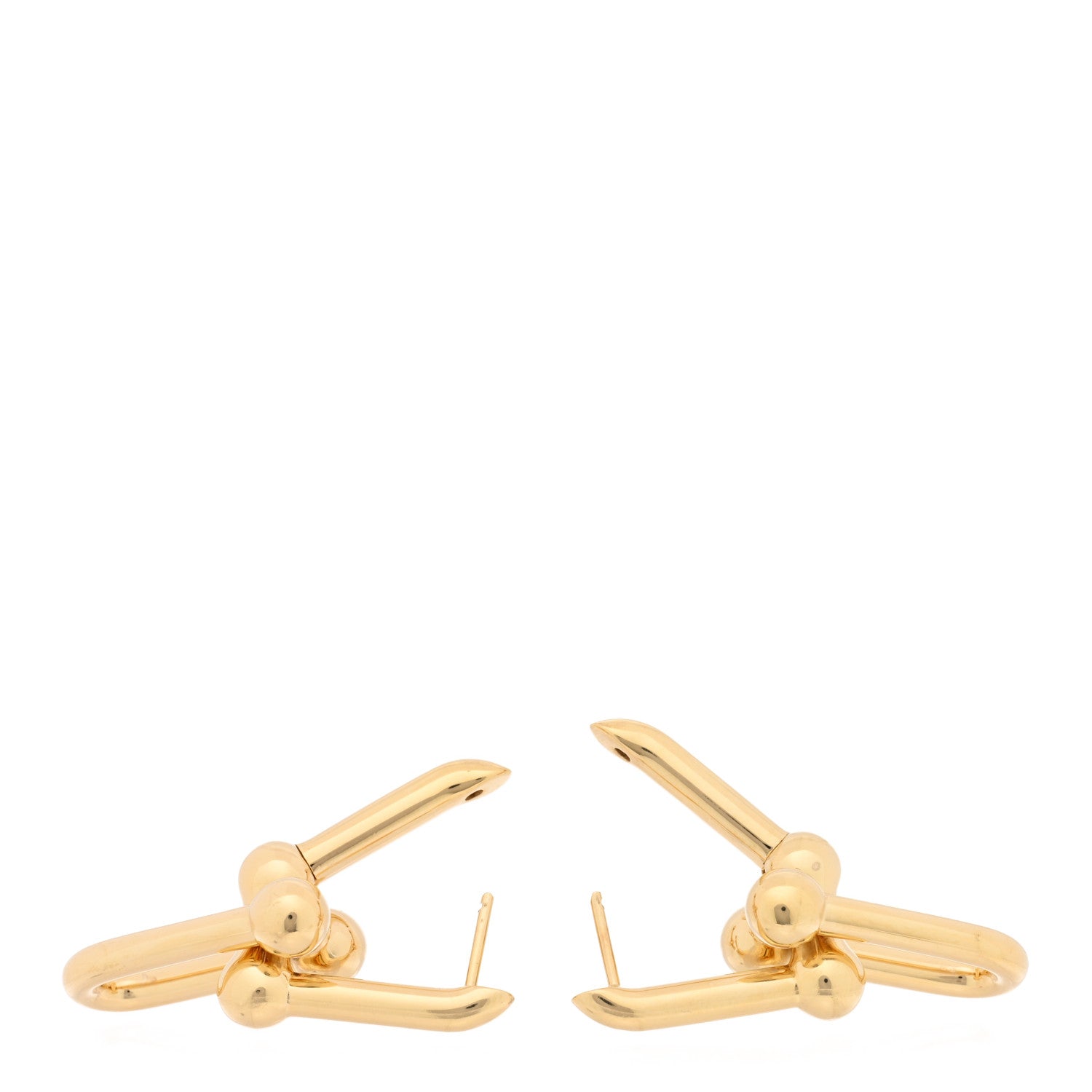 Tiffany 18K Yellow Gold Large HardWear Link Earrings 3 of 5