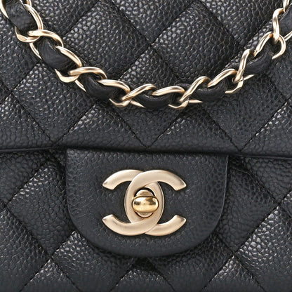 Chanel Iridescent Caviar Quilted Mini Rectangular Flap Charcoal 10 of 12