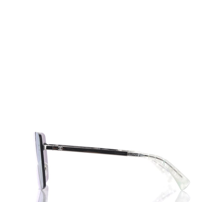 Chanel Shield Runway Sunglasses 4215 Silver Purple 3 of 8