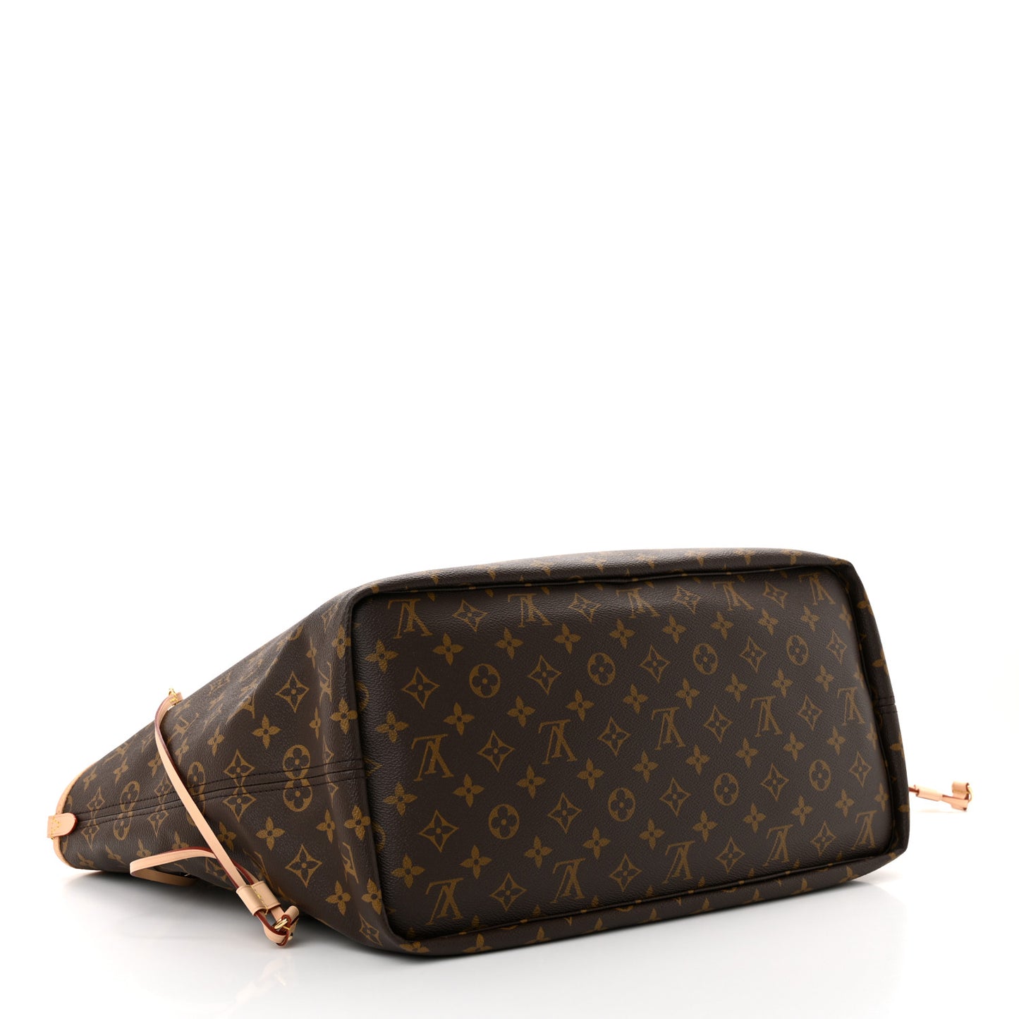 Monogram Stamped Inside Out Neverfull Bandouliere GM Beige