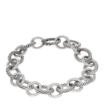 David Yurman Sterling Silver 13mm Large Oval Link Bracelet 1 of 5