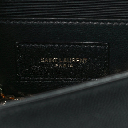 Saint Laurent Grain De Poudre Medium Classic Monogram Kate Satchel Black 7 of 11
