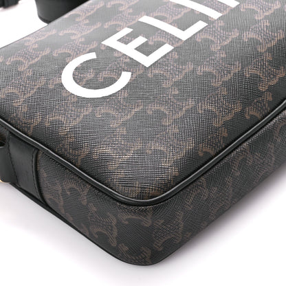 Celine Triomphe Canvas Medium Messenger Bag Black 8 of 9