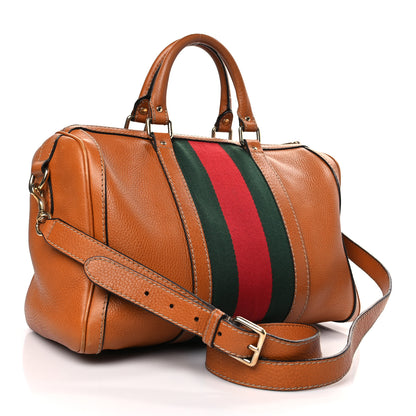 Gucci Calfskin Vintage Web Medium Boston Tobacco 3 of 11