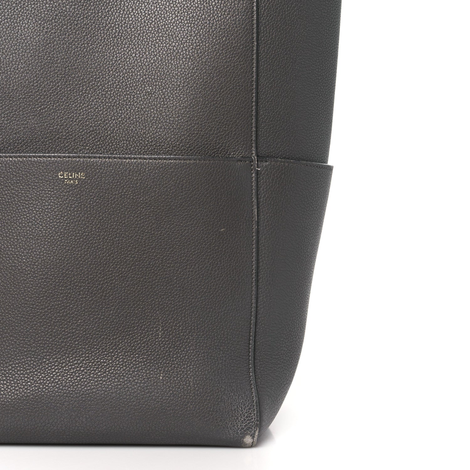 Celine Soft Grained Calfskin Sangle Bucket Bag Taupe 9 of 10