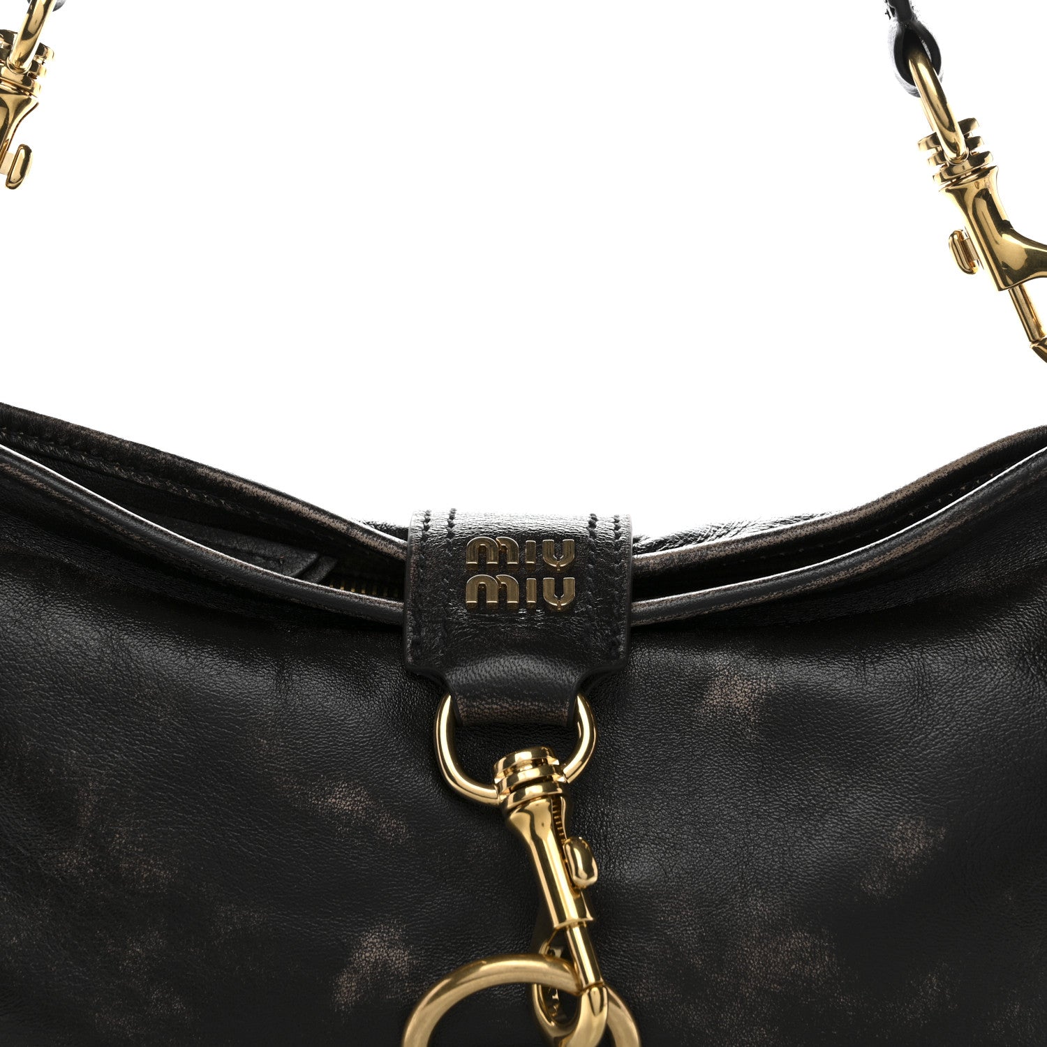 Miu Miu Nappa Old Hook Shoulder Bag Sabbia Caffe 7 of 11