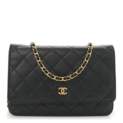 Chanel Caviar Quilted Wallet on Chain WOC Black 1 of 15