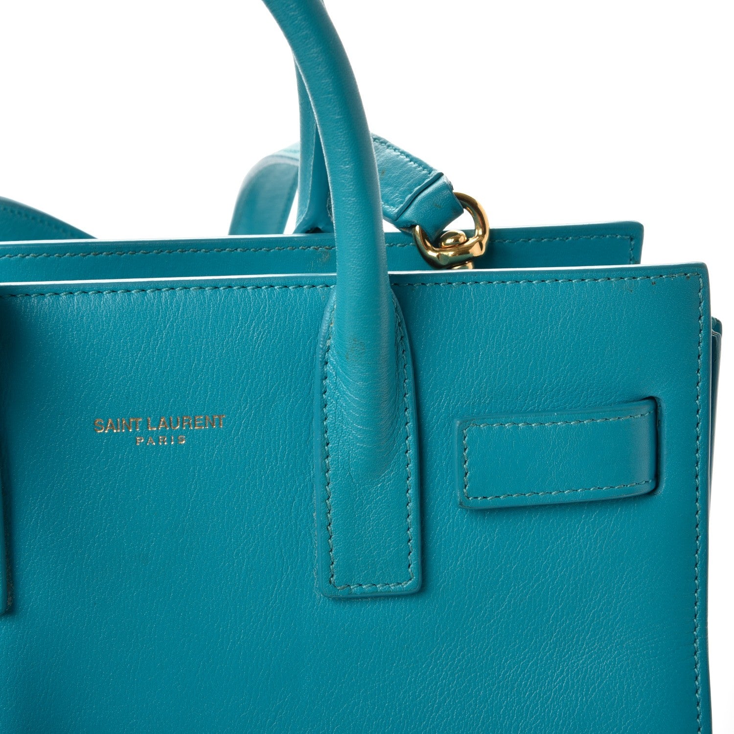 Saint Laurent Calfskin Nano Sac De Jour Turquoise 11 of 16