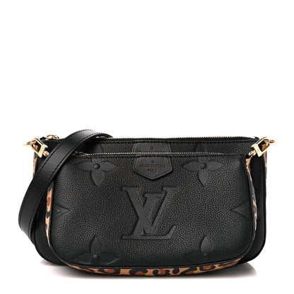 Louis Vuitton Empreinte Monogram Giant Wild At Heart Multi Pochette Accessories Black 1 of 12