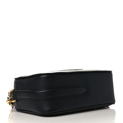 Fendi Glazed Fabric Vitello Century F is Fendi FF 1974 Stamp Patch Camera Case Mogano Panna Black 4 of 10