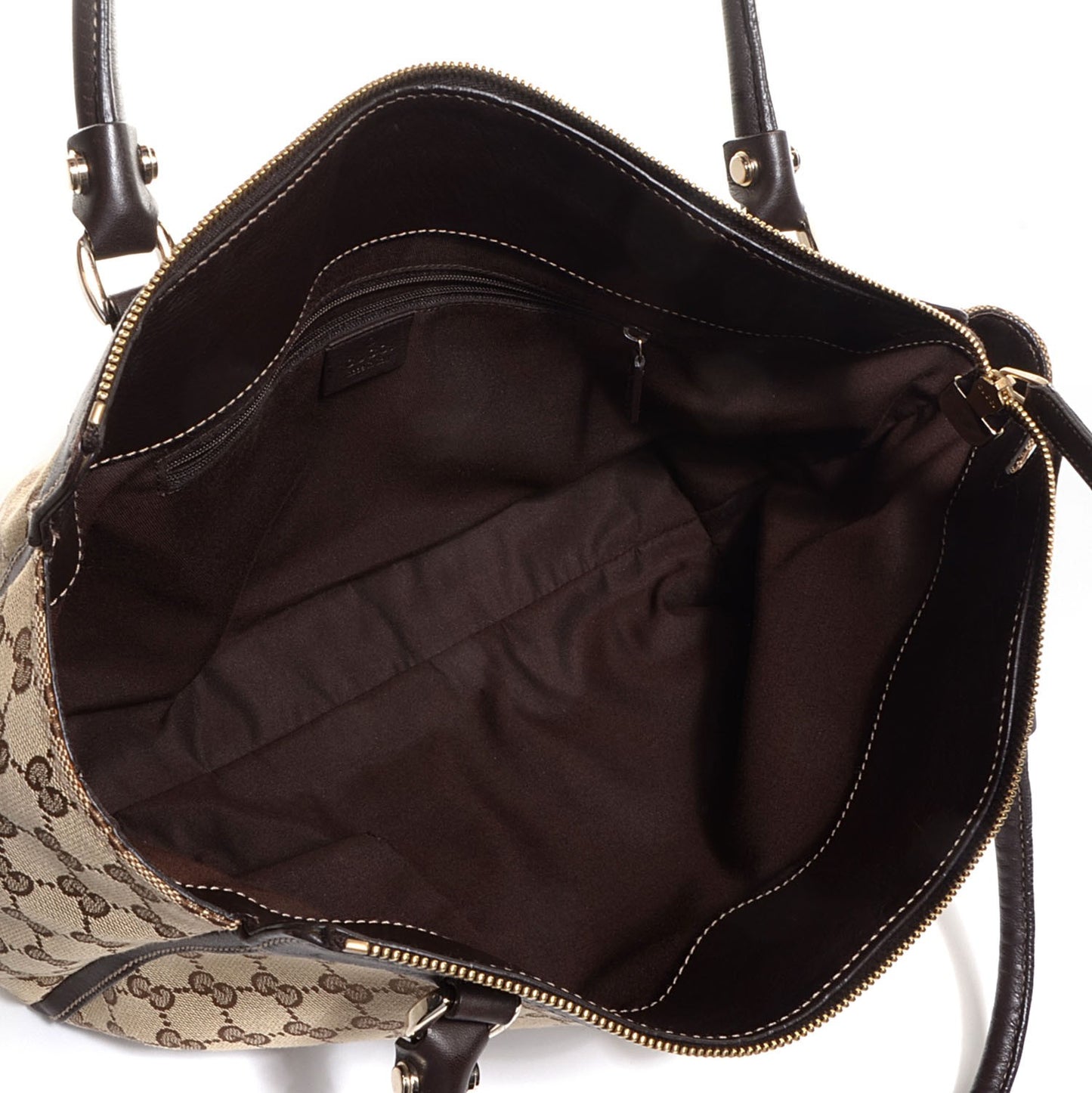 Monogram D Gold Tote Dark Brown