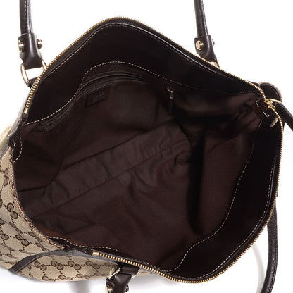 Gucci Monogram D Gold Tote Dark Brown 5 of 9