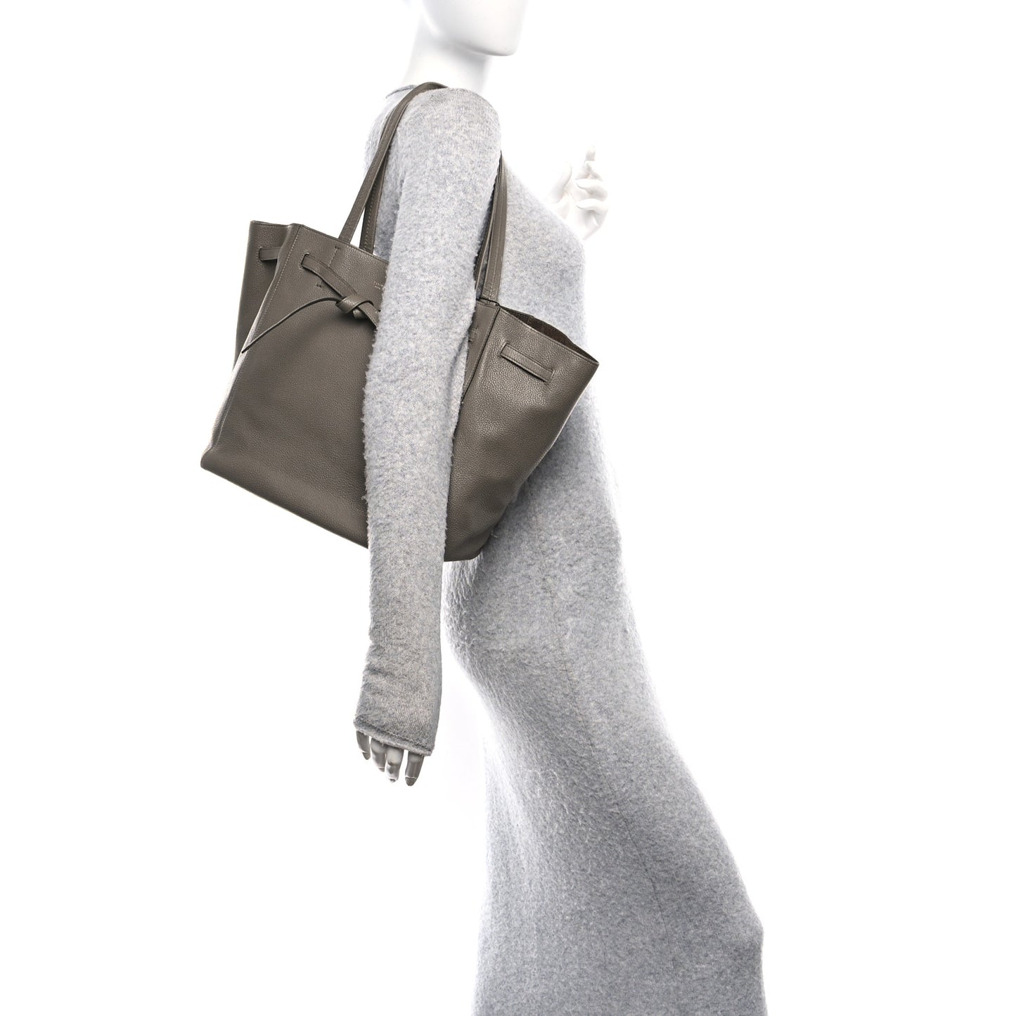 Soft Grained Calfskin Small Belt Cabas Phantom Taupe