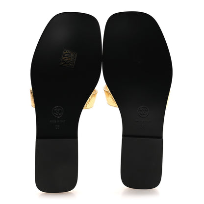 Chanel Lambskin CC Cut Out Mules Sandals 36 Black 6 of 9