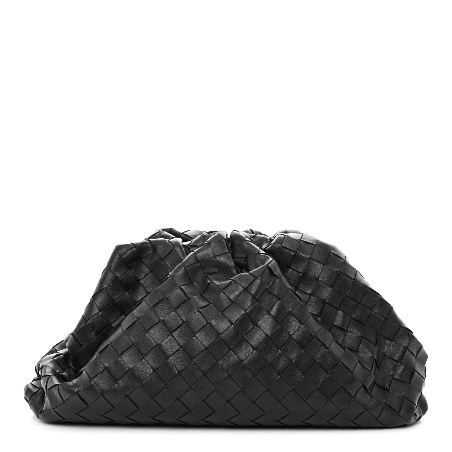 Nappa Maxi Intreccio The Pouch Oversized Clutch Black