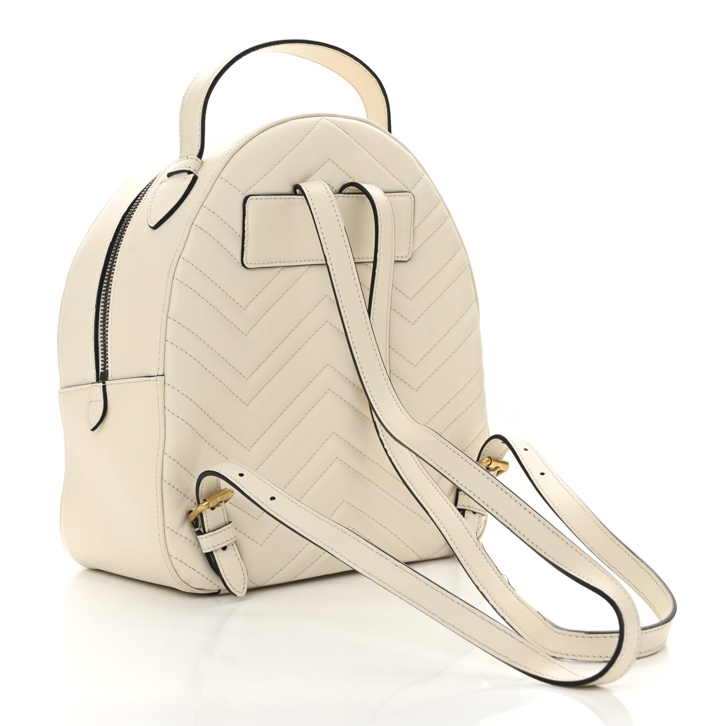 Calfskin Matelasse GG Marmont Dome Backpack White