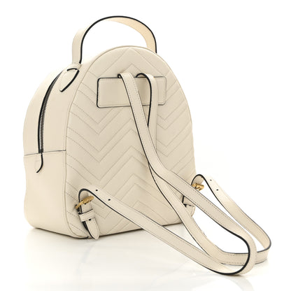 Gucci Calfskin Matelasse GG Marmont Dome Backpack White 3 of 13