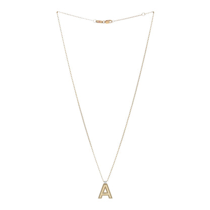 Roberto Coin 18K Yellow Gold Diamond Princess Initial A Pendant Necklace 2 of 4
