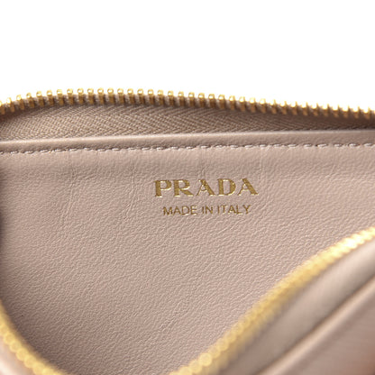 Prada Saffiano Metal Zip Around Keychain Cipria 6 of 7