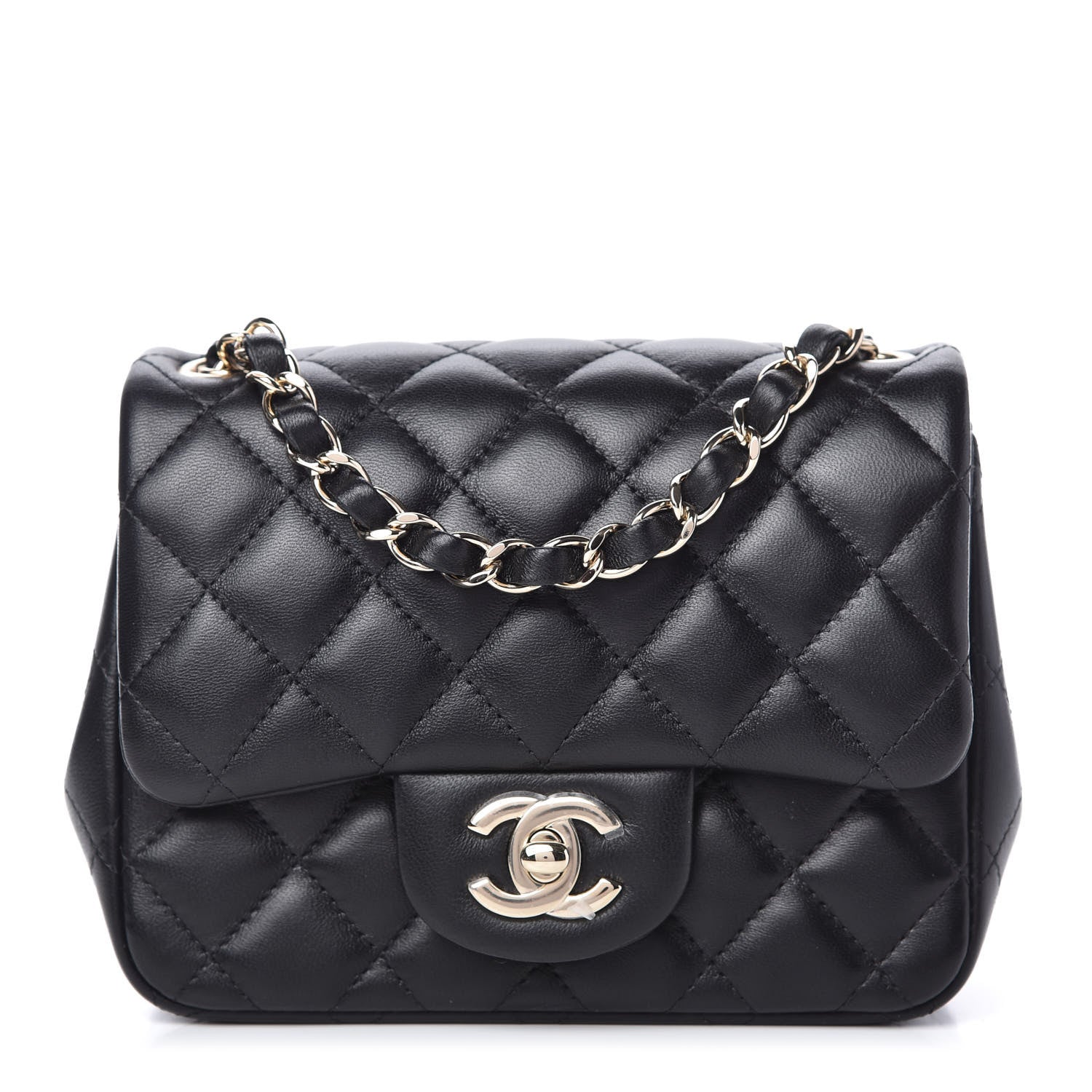 Chanel Lambskin Quilted Mini Square Flap Black 1 of 11