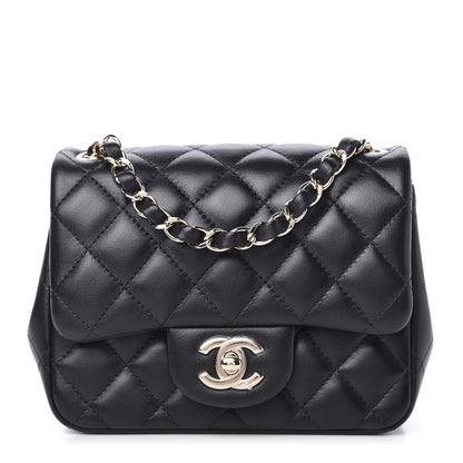 Chanel Lambskin Quilted Mini Square Flap Black 1 of 11
