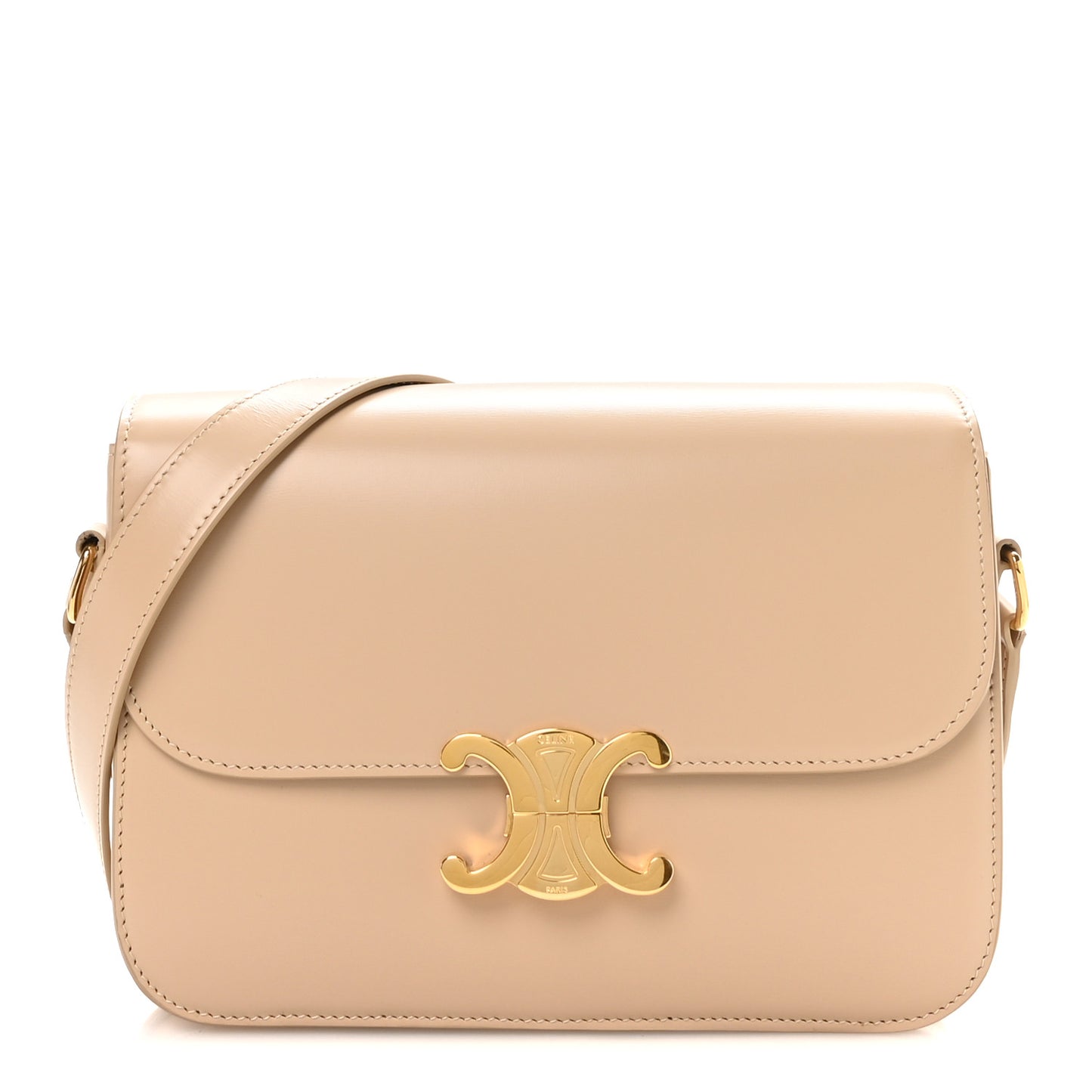 Shiny Calfskin Medium Triomphe Nude