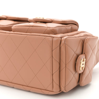 Chanel Shiny Lambskin Quilted Trendy Pockets Hobo Brown 10 of 10