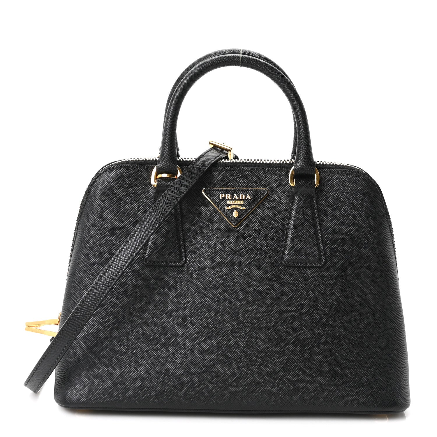 Prada Saffiano Lux Small Promenade Tote Black 1 of 10