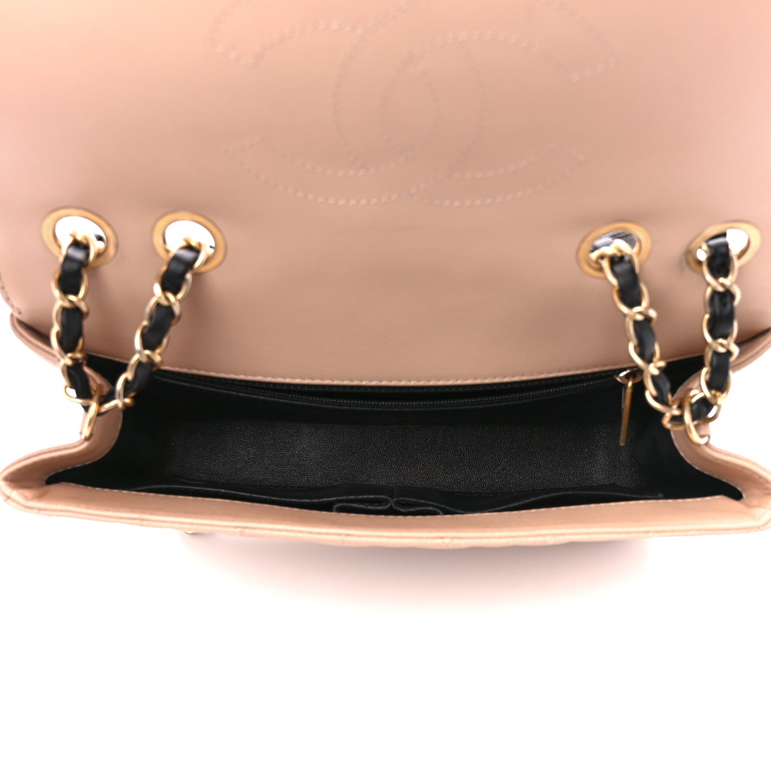 Chanel Caviar Quilted Medium CC Filigree Flap Beige Black 5 of 10