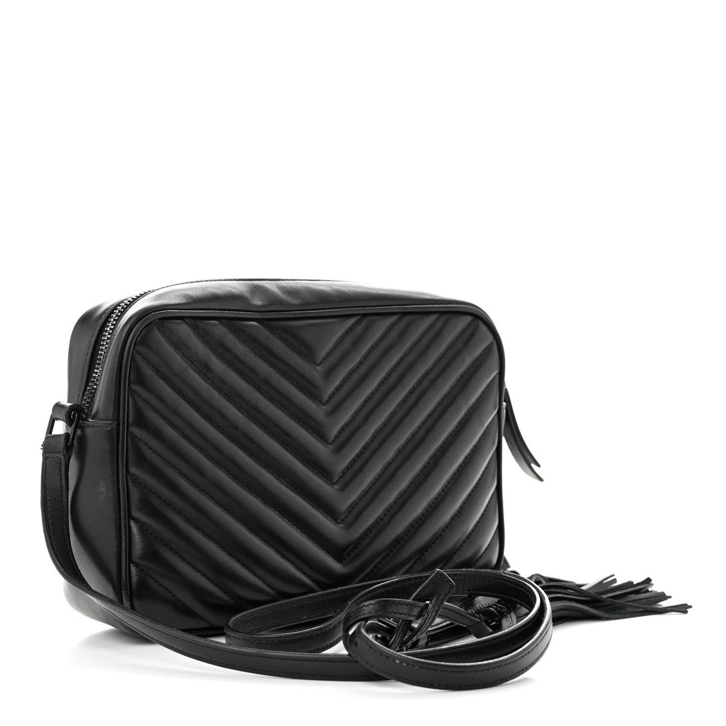 Calfskin Matelasse Monogram Monochrome Lou Camera Bag Black