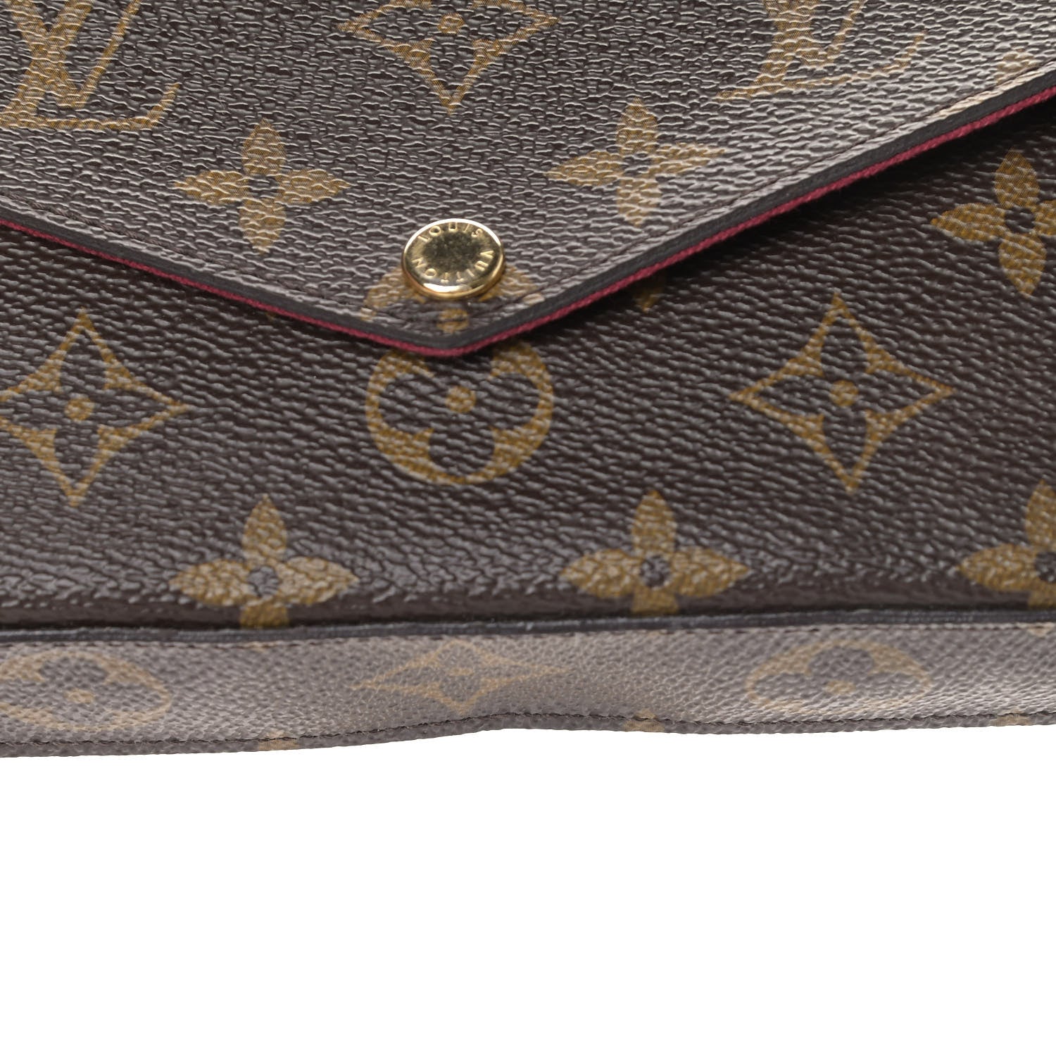 Louis Vuitton Monogram Pochette Felicie Chain Wallet Fuchsia 6 of 6