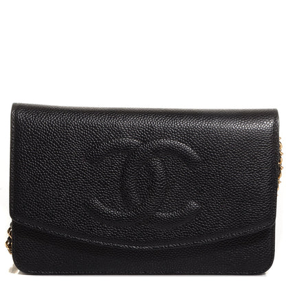 Chanel Caviar Timeless CC Wallet on Chain WOC Black 1 of 9