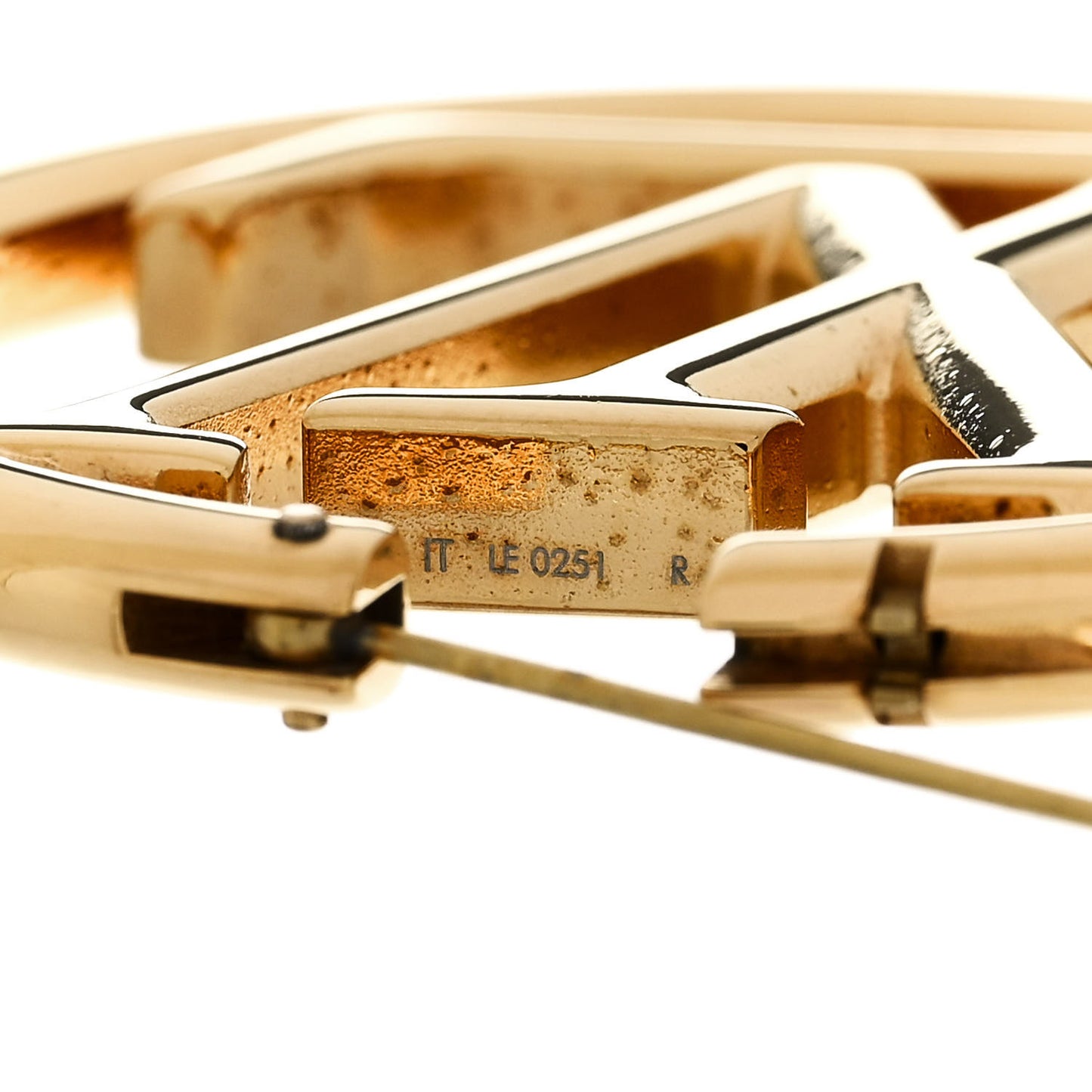 Metal Louise Hoop Earrings Gold