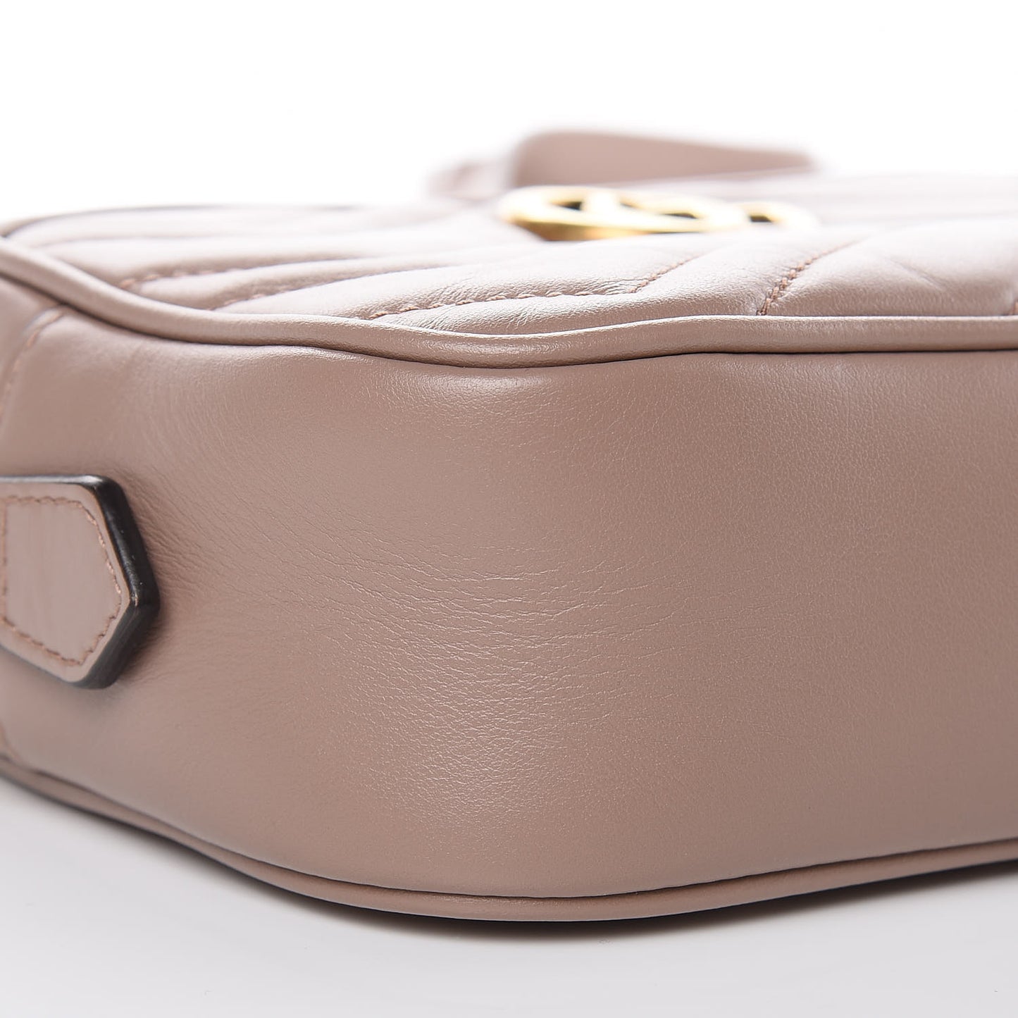 Calfskin Matelasse Mini GG Marmont Chain Shoulder Bag Nude