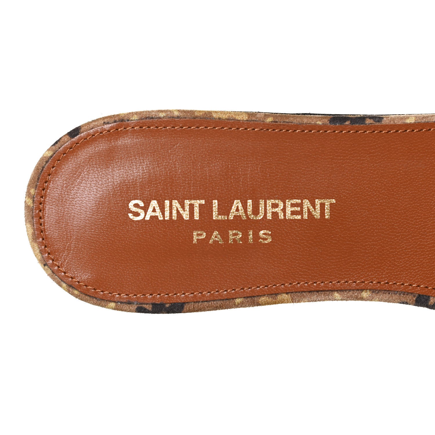 Saint Laurent Bianca Floral Suede Slide Sandals 39 Beige Multicolor 10 of 10