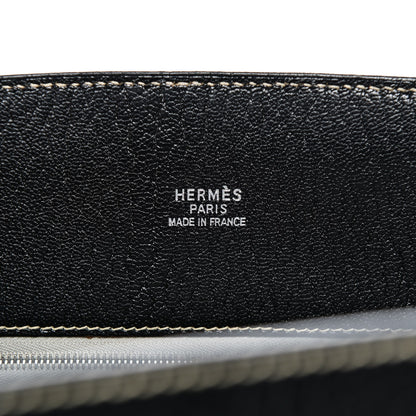 Hermes Chevre de Coromandel White Bus 40 Black 6 of 9