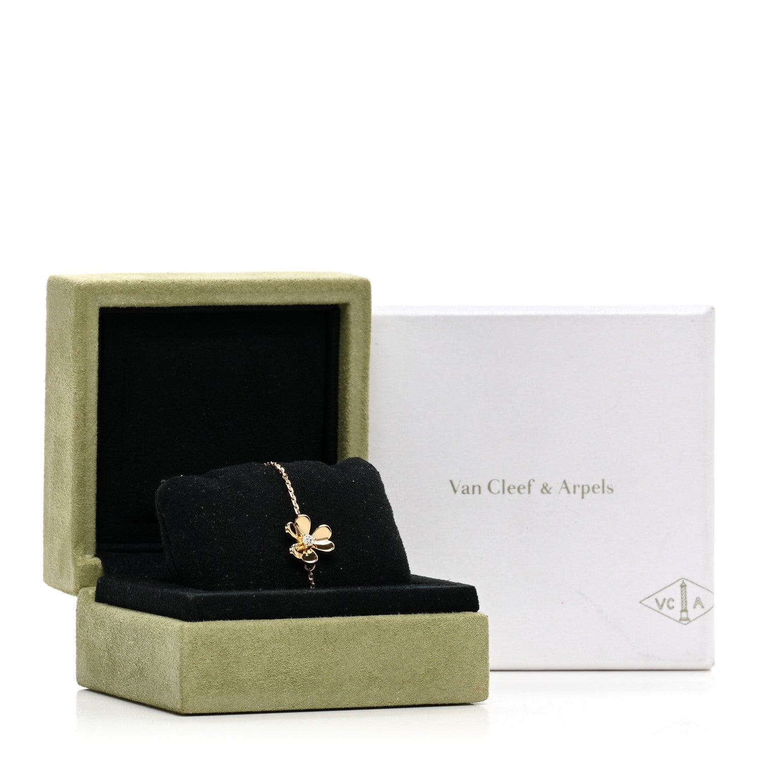 Van Cleef & Arpels 18K Yellow Gold Diamond Mini Frivole Bracelet 5 of 5