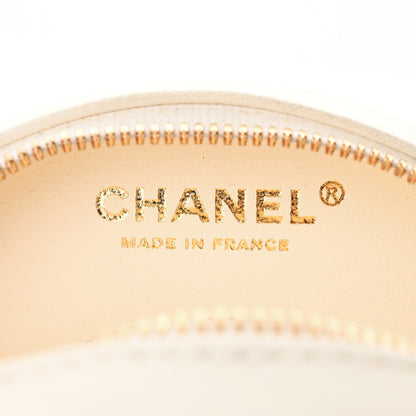 Chanel Lambskin Coco Lifesaver Round Bag Pink White 6 of 13
